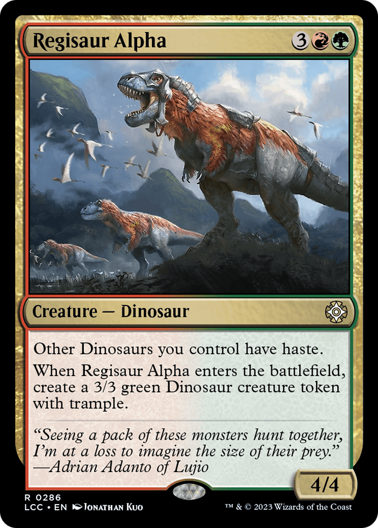Regisaur Alpha [The Lost Caverns of Ixalan Commander] | Dumpster Cat Games