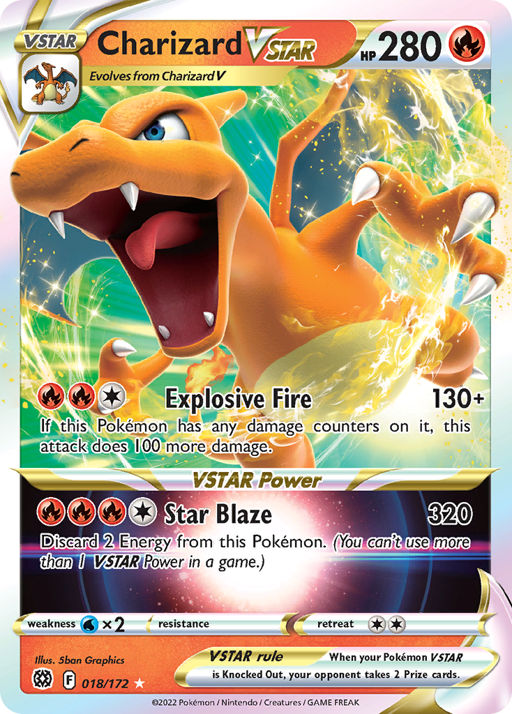 Charizard VSTAR (018/172) (Jumbo Card) [Sword & Shield: Brilliant Stars] | Dumpster Cat Games
