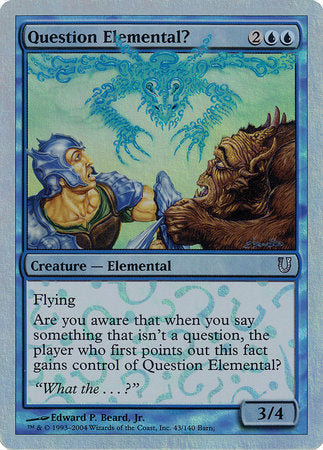 Question Elemental? (Alternate Foil) [Unhinged] | Dumpster Cat Games