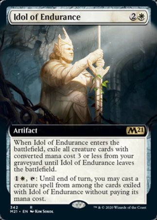 Idol of Endurance (Extended Art) [Core Set 2021] | Dumpster Cat Games