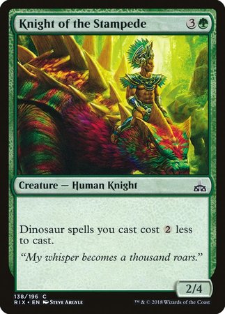 Knight of the Stampede [Rivals of Ixalan] | Dumpster Cat Games
