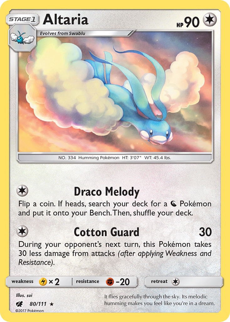 Altaria (80/111) [Sun & Moon: Crimson Invasion] | Dumpster Cat Games