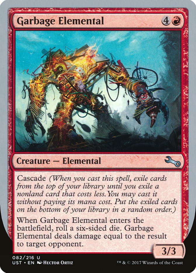 Garbage Elemental (3/3 Creature) [Unstable] | Dumpster Cat Games