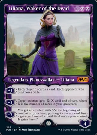 Liliana, Waker of the Dead (Showcase) [Core Set 2021] | Dumpster Cat Games