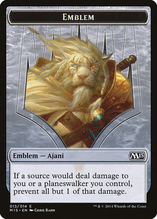 Emblem - Ajani Steadfast [Magic 2015 Tokens] | Dumpster Cat Games