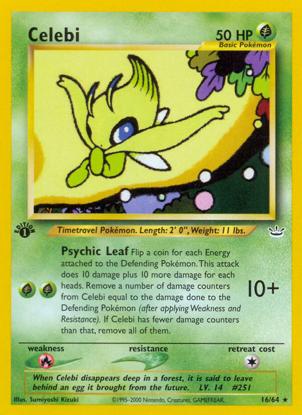 Celebi (16/64) [Neo Revelation 1st Edition] | Dumpster Cat Games