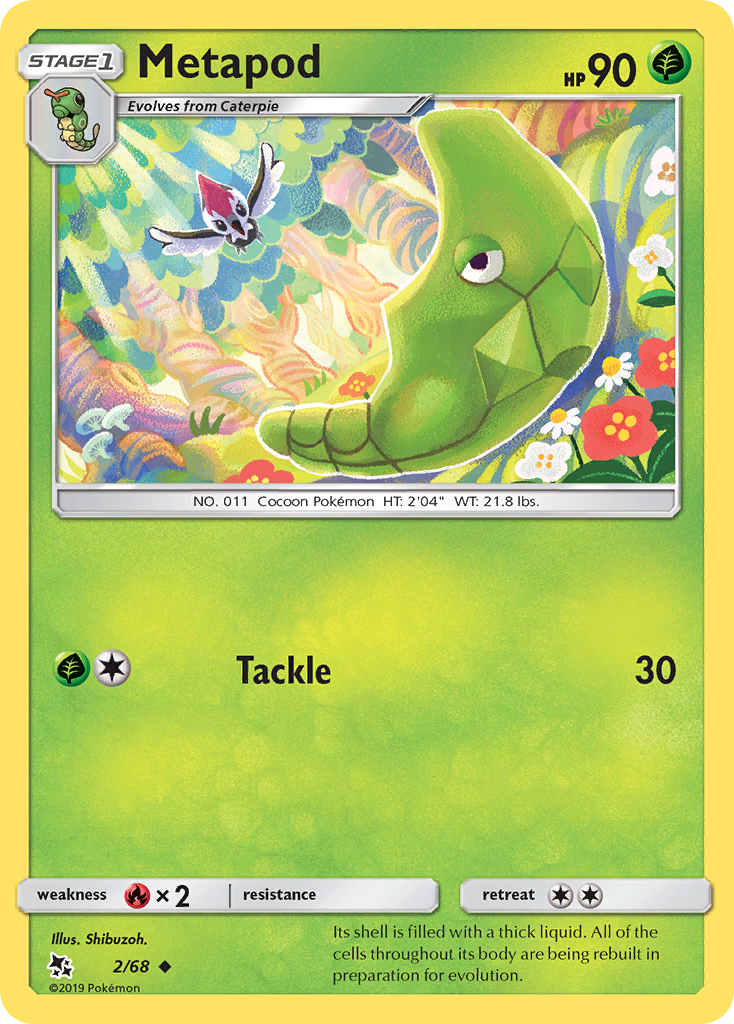 Metapod (2/68) [Sun & Moon: Hidden Fates] | Dumpster Cat Games