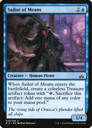 Sailor of Means [Rivals of Ixalan] | Dumpster Cat Games