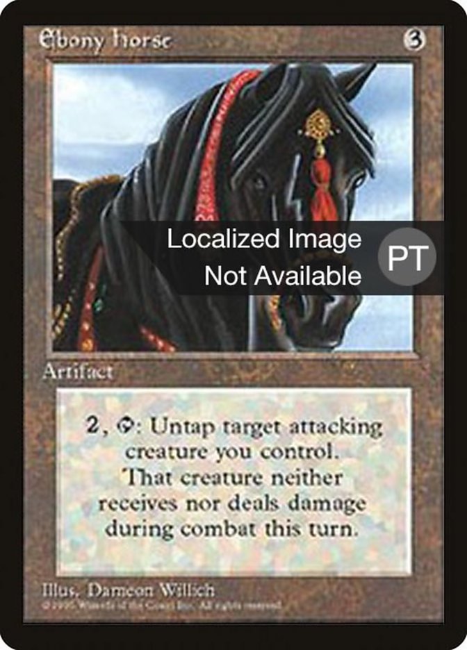 Ebony Horse [Fourth Edition (Foreign Black Border)] | Dumpster Cat Games
