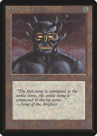 Obsianus Golem [Limited Edition Beta] | Dumpster Cat Games