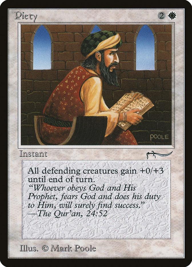 Piety (Dark Mana Cost) [Arabian Nights] | Dumpster Cat Games