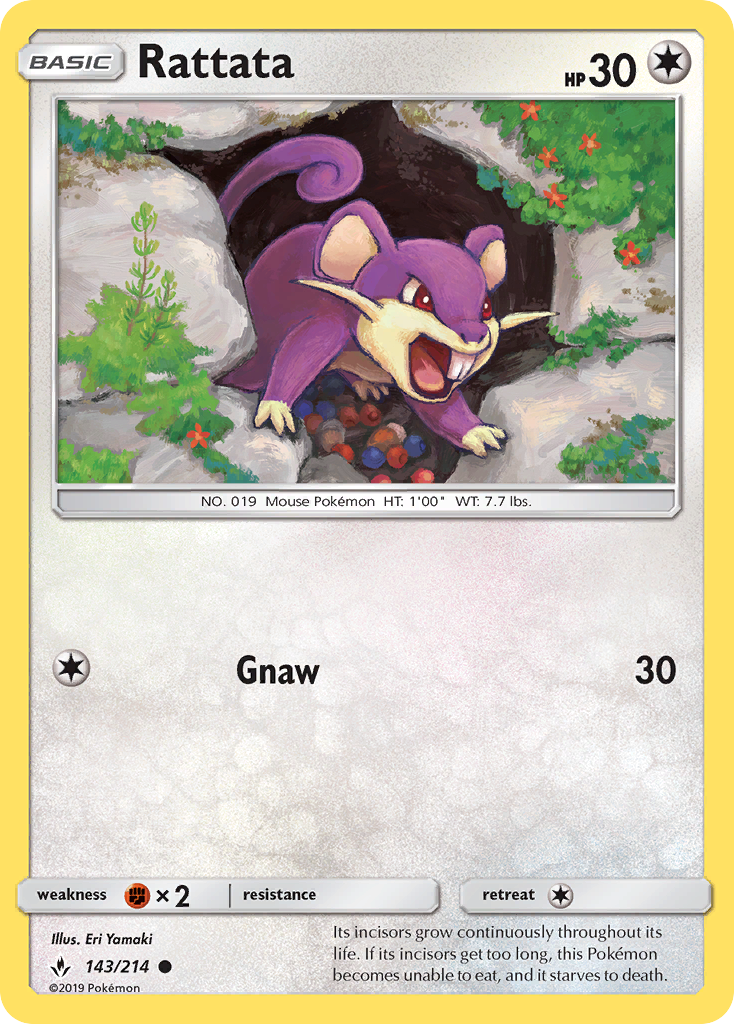 Rattata (143/214) [Sun & Moon: Unbroken Bonds] | Dumpster Cat Games