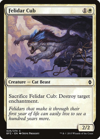 Felidar Cub [Battle for Zendikar] | Dumpster Cat Games