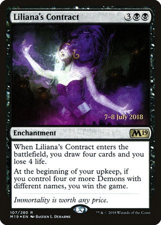 Liliana's Contract [Core Set 2019 Promos] | Dumpster Cat Games