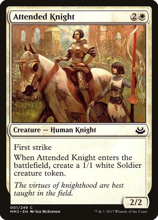 Attended Knight [Modern Masters 2017] | Dumpster Cat Games
