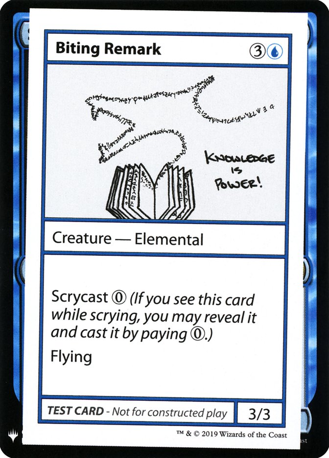 Biting Remark [Mystery Booster Playtest Cards] | Dumpster Cat Games