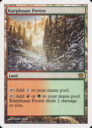 Karplusan Forest [Ninth Edition] | Dumpster Cat Games