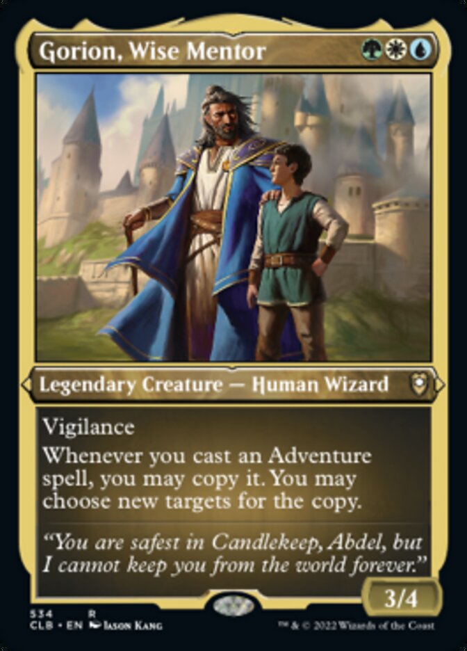 Gorion, Wise Mentor (Foil Etched) [Commander Legends: Battle for Baldur's Gate] | Dumpster Cat Games