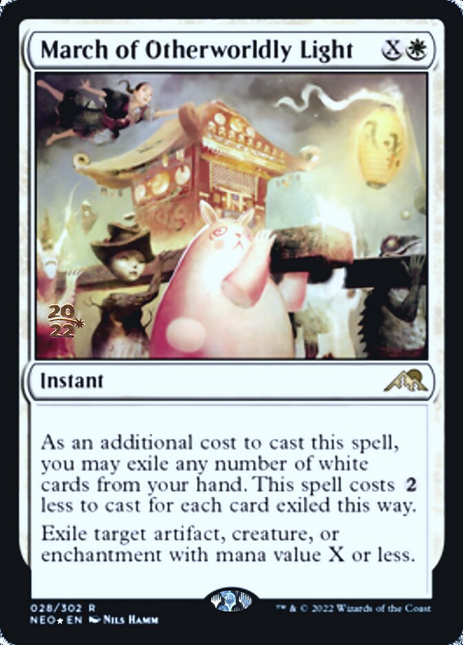 March of Otherworldly Light [Kamigawa: Neon Dynasty Prerelease Promos] | Dumpster Cat Games