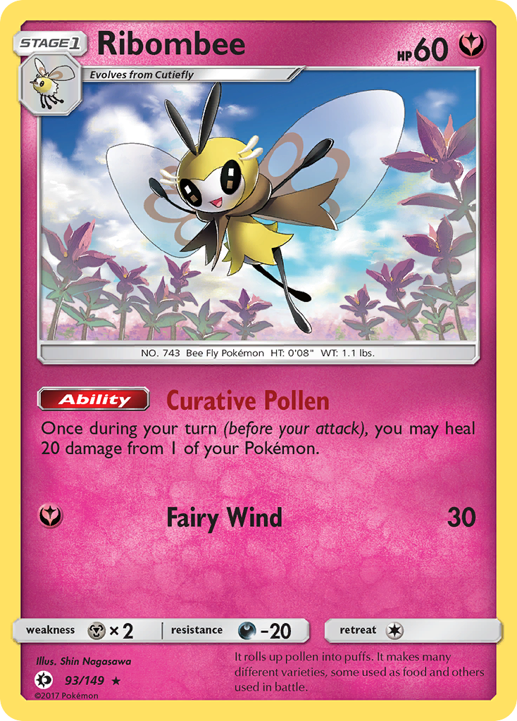 Ribombee (93/149) [Sun & Moon: Base Set] | Dumpster Cat Games