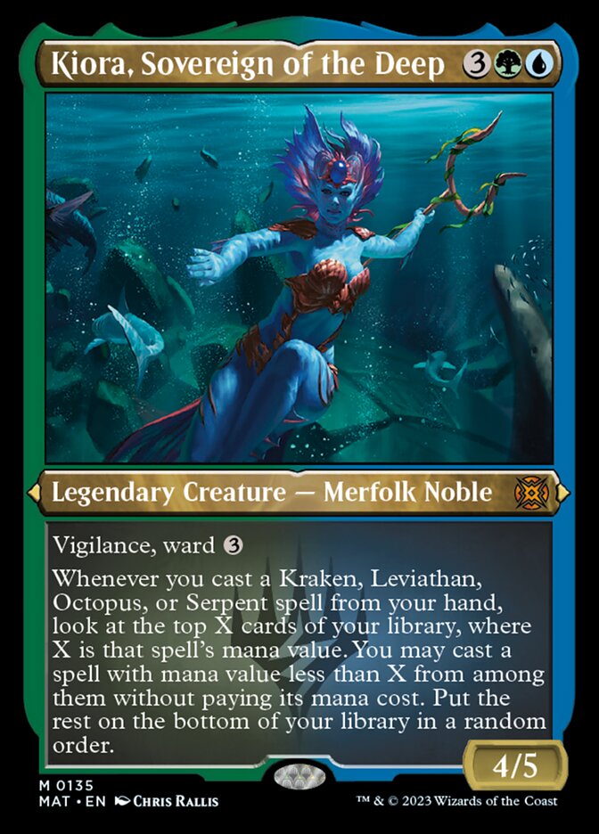 Kiora, Sovereign of the Deep (Foil Etched) [March of the Machine: The Aftermath] | Dumpster Cat Games