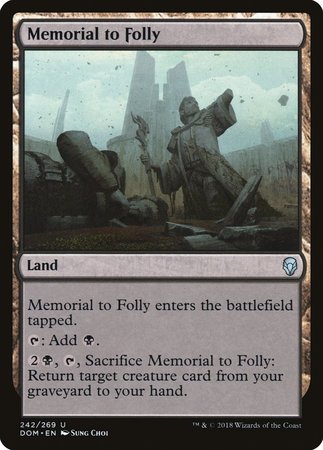 Memorial to Folly [Dominaria] | Dumpster Cat Games