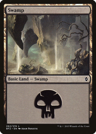 Swamp (262) [Battle for Zendikar] | Dumpster Cat Games