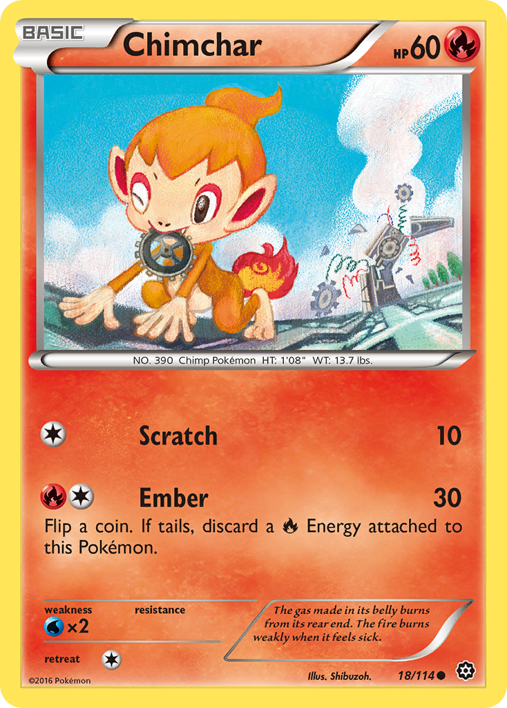Chimchar (18/114) [XY: Steam Siege] | Dumpster Cat Games