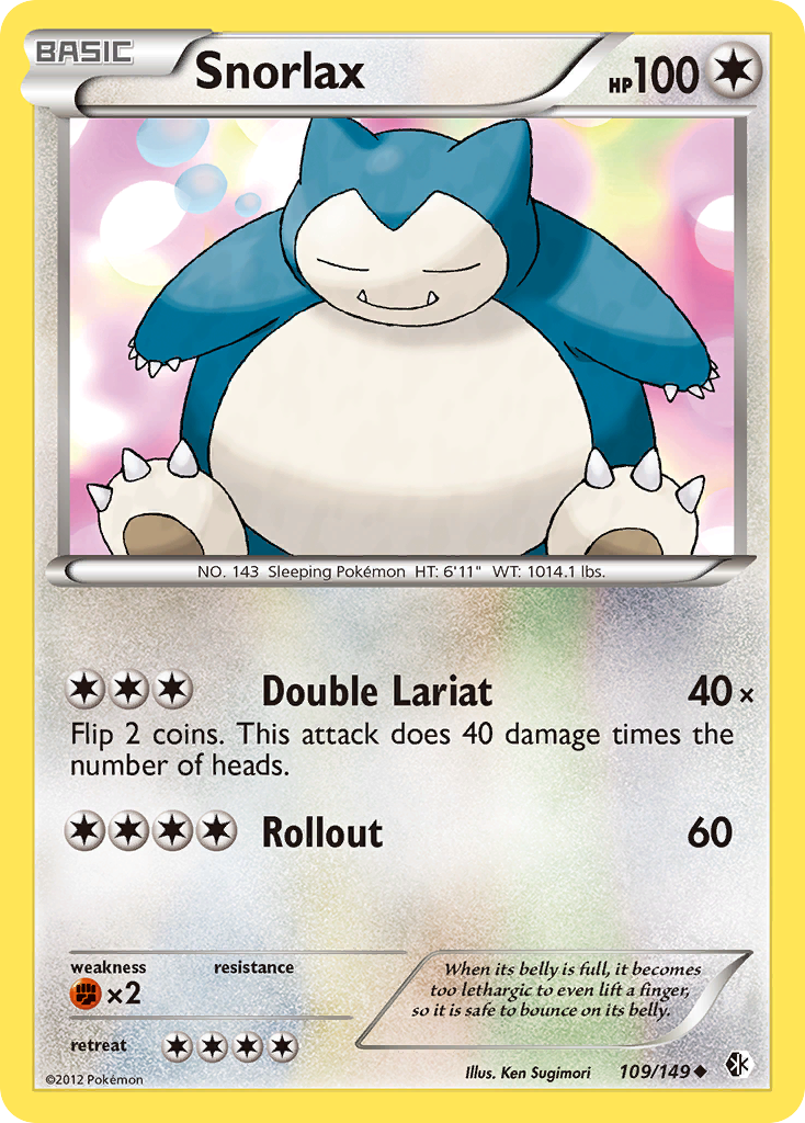 Snorlax (109/149) [Black & White: Boundaries Crossed] | Dumpster Cat Games