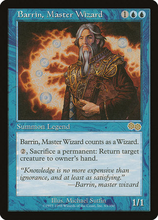 Barrin, Master Wizard [Urza's Saga] | Dumpster Cat Games