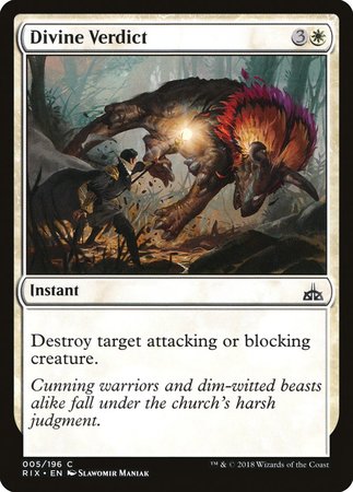 Divine Verdict [Rivals of Ixalan] | Dumpster Cat Games