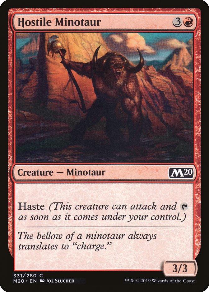 Hostile Minotaur [Core Set 2020] | Dumpster Cat Games