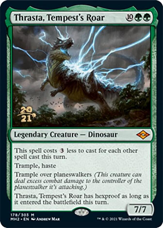 Thrasta, Tempest's Roar [Modern Horizons 2 Prerelease Promos] | Dumpster Cat Games