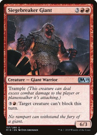 Siegebreaker Giant [Core Set 2019] | Dumpster Cat Games