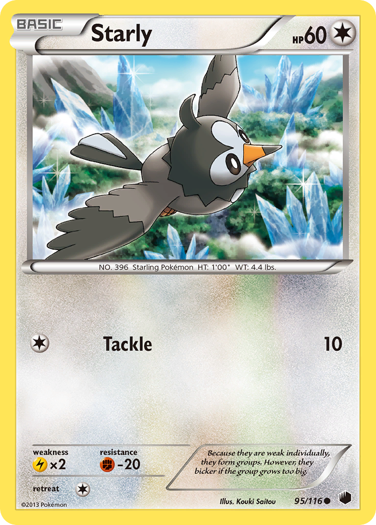 Starly (95/116) [Black & White: Plasma Freeze] | Dumpster Cat Games