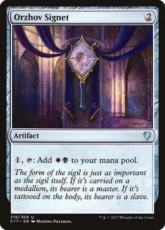 Orzhov Signet [Commander 2017] | Dumpster Cat Games