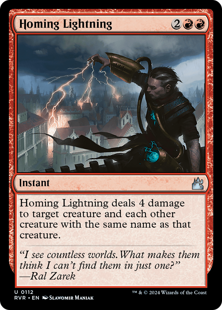 Homing Lightning [Ravnica Remastered] | Dumpster Cat Games