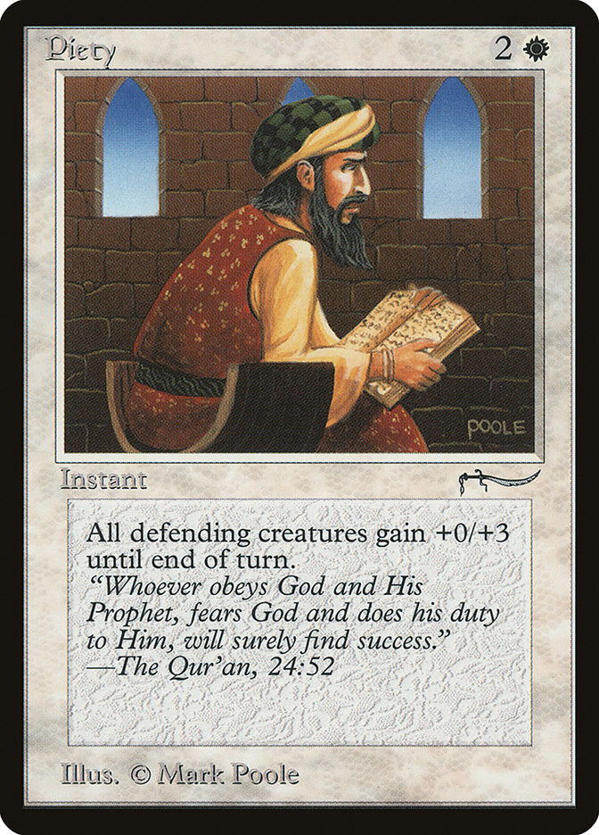 Piety (Light Mana Cost) [Arabian Nights] | Dumpster Cat Games