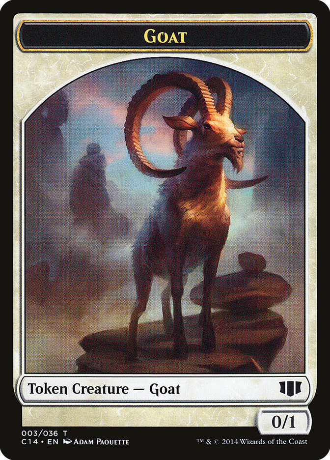 Wurm (033/036) // Goat Double-sided Token [Commander 2014 Tokens] | Dumpster Cat Games