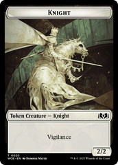 Knight // Food (0012) Double-Sided Token [Wilds of Eldraine Tokens] | Dumpster Cat Games