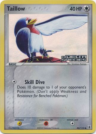 Taillow (86/113) (Stamped) [EX: Delta Species] | Dumpster Cat Games
