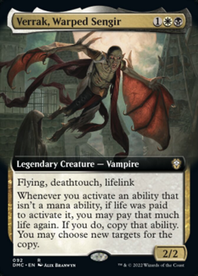 Verrak, Warped Sengir (Extended Art) [Dominaria United Commander] | Dumpster Cat Games