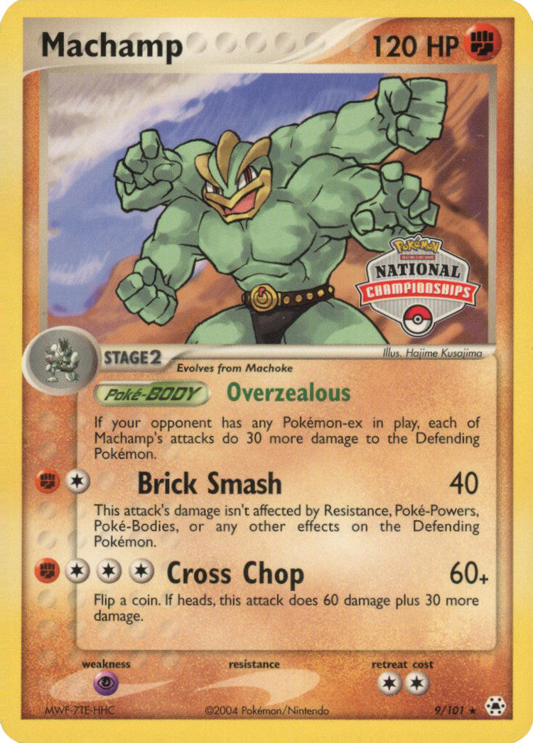 Machamp (9/101) (National Championships Promo) [EX: Hidden Legends] | Dumpster Cat Games
