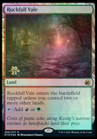 Rockfall Vale [Innistrad: Midnight Hunt Prerelease Promos] | Dumpster Cat Games