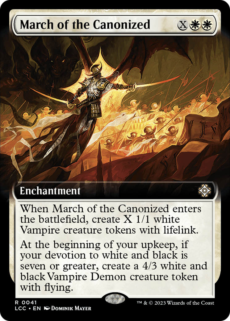 March of the Canonized (Extended Art) [The Lost Caverns of Ixalan Commander] | Dumpster Cat Games