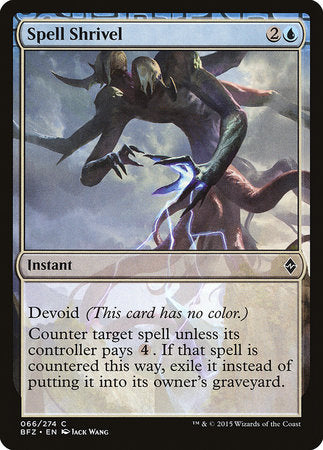 Spell Shrivel [Battle for Zendikar] | Dumpster Cat Games