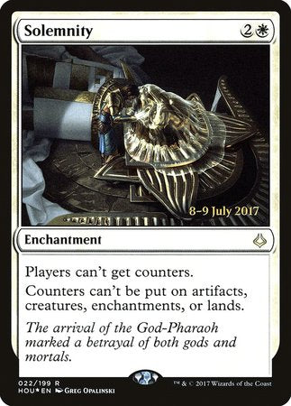 Solemnity [Hour of Devastation Promos] | Dumpster Cat Games