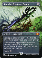 Sword of Feast and Famine (Borderless) [Double Masters] | Dumpster Cat Games