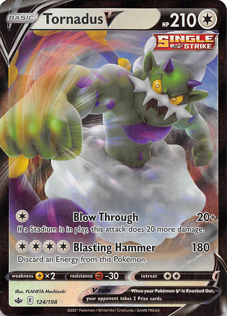 Tornadus V (124/198) [Sword & Shield: Chilling Reign] | Dumpster Cat Games