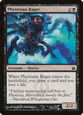 Phyrexian Rager [Mirrodin Besieged] | Dumpster Cat Games